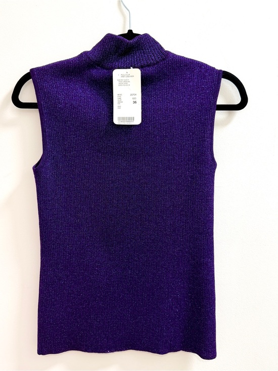 Escada Tops - Escada Vintage Purple Sleeveless Mock Neck / Turtleneck Knit Top